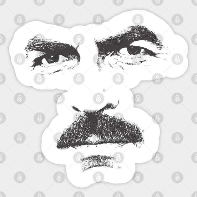 Tom Selleck Face Classic Sticker by Pop Laris Manis